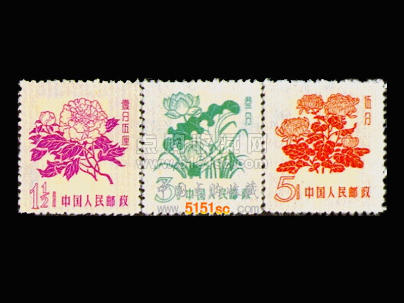 普10花图案普通邮票