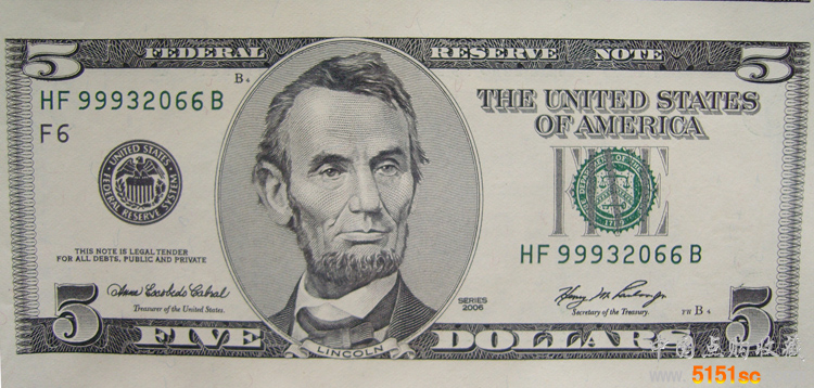 5美元16连体钞(带包装盒) - 点购收藏网